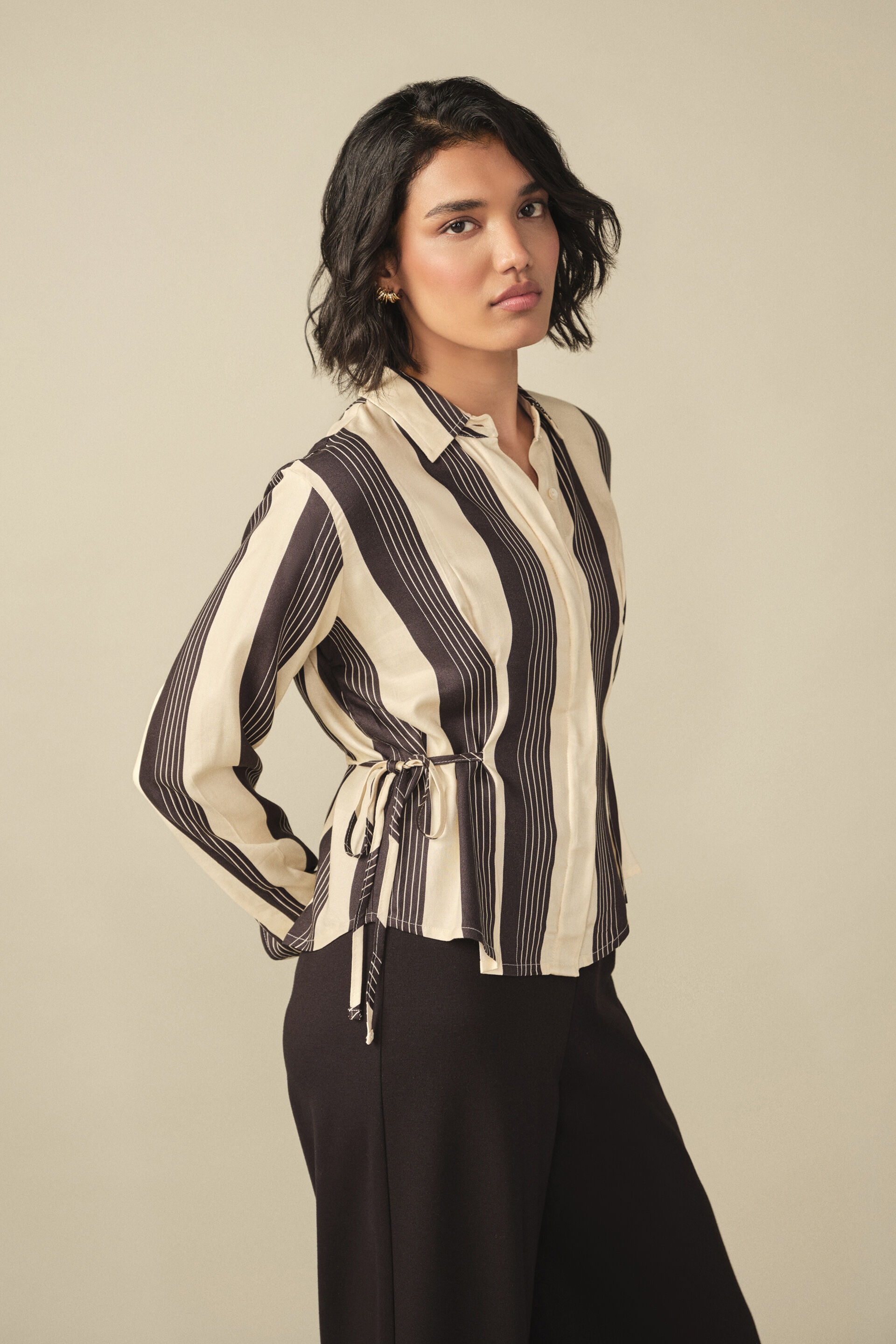 Relaxed Shirt in Cream, Cream, image 3